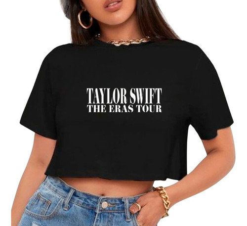 Cro Top Para Damas Estampada Diseño Taylor Swift Eras Tour