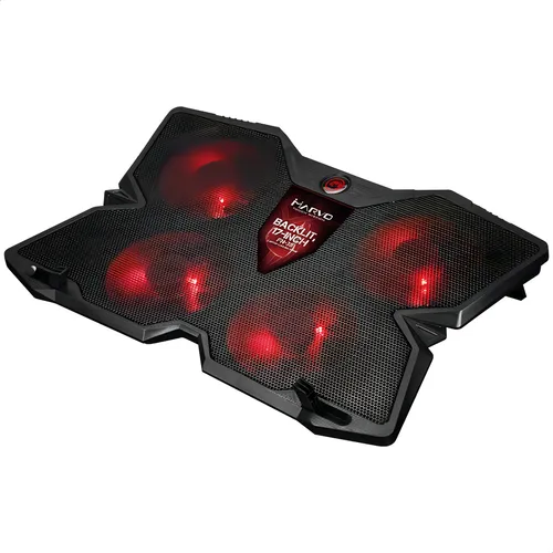 Bandeja Deepcooler Notebook Laptop Marvo Gamer Led - Otec Color Negro Led Rojo