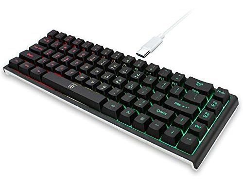 Teclado Para Juegos Snpurdiri De 68 Teclas Con Cable