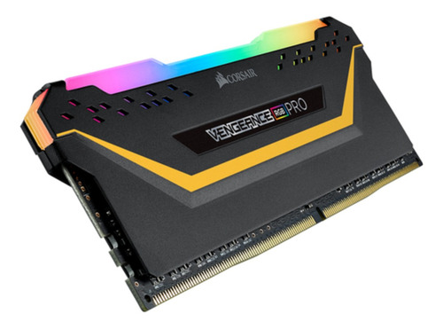 Imagen 1 de 3 de Memoria RAM Vengeance RGB Pro gamer color negro/amarillo  32GB 2 Corsair CMW32GX4M2E3200C16
