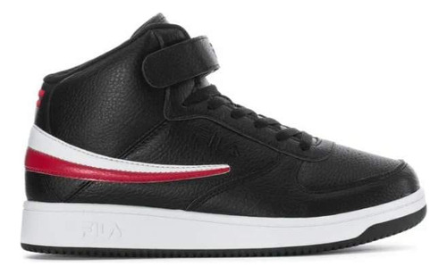 Tenis Fila A-high Media Bota Negro Rojo Blanco De Caballero