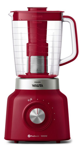 Liquidificador Philips Walita Viva Collection RI2131 2.4 L deep red com jarra de tritan 220V