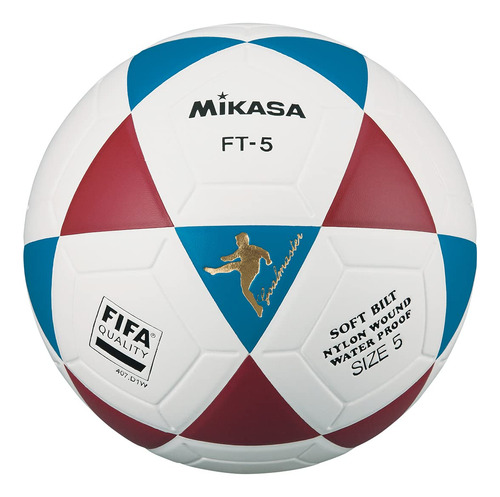 Mikasa Ft5 Fq Br Balon Futbol Unisex Adulto Blanco Azul Rojo