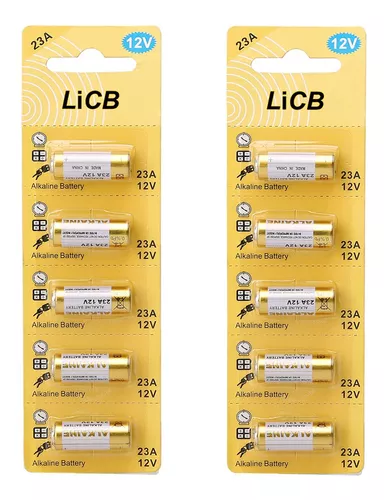 LiCB Baterías alcalinas A23 12V 23A (paquete de 10)