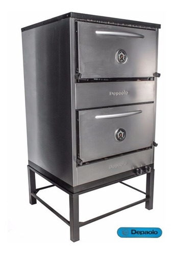 Imagen 3 de 5 de Horno Pizzero Depaolo 24 Moldes Doble Acero Inox Con Base