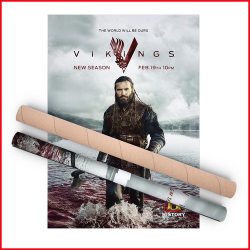 Poster Vinil Adherible Serie Vikingos Netflix #12 - 54x36cm