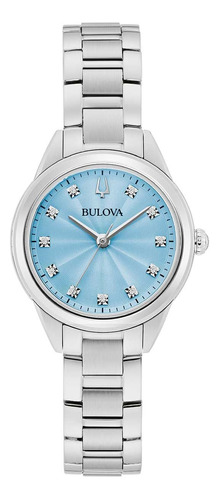 Reloj Bulova Quartz Mujer Sutton Petite 96p250 Diamantes