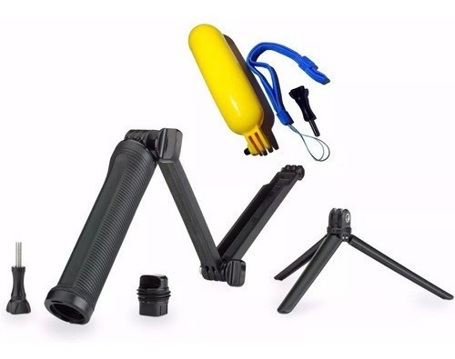 Imagem 5 de 9 de Bastão Go Pro Dobrável 3 Way Boia Gopro Hero 3 4 5 6 7 Black