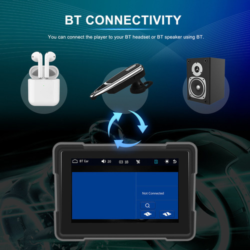 Zk Car Player Carplay/auto Ip67 De 5 Pulgadas Con Dos