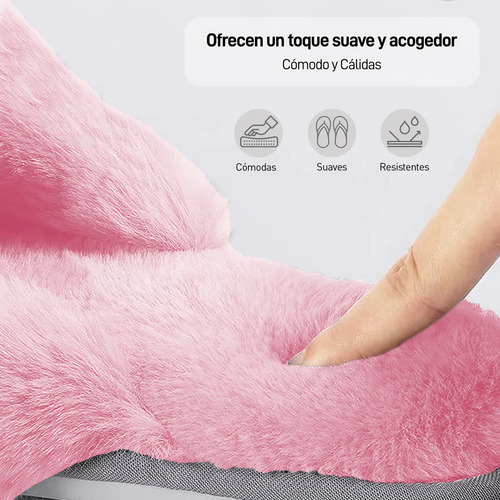 Pantuflas Damas Zapatillas Cómodas Suave De Felpa Cruzada