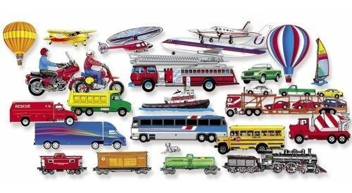 Little Folk Visuals Camiones Trenes Y Aviones Figuras De Fie