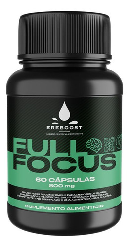 Fullfocus Suplemento Natural Ereboost Melena De Leon+ginseng
