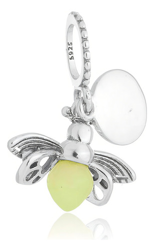 Work Semijoias Inseto Vagalume Pingente Berloque Charms Vagalume Prata