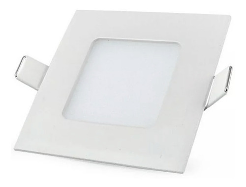 Panel Led 6w Embutir Plafon Cuadrado Blanco Spot Frio Calido