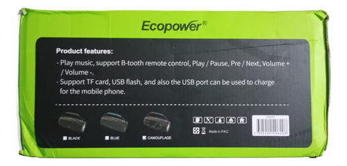 Parlante Portatil Speaker B-tooth Ecopower 40w Ep 2305 Negro