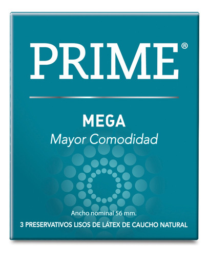 Preservativos Prime Mega por 3 unidades