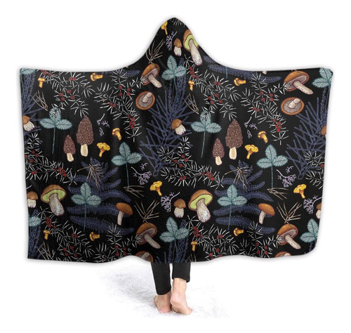 Manta Con Capucha De Setas, Regalos De Setas Para Mujeres, F