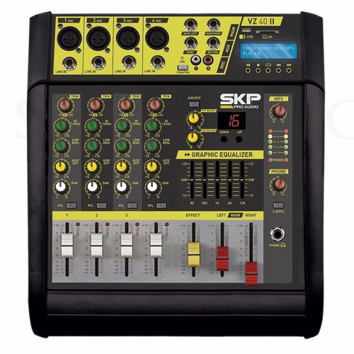 Consola Potenciada Skp Vz-40 Ii 4 Canales 1600w Envío Gratis