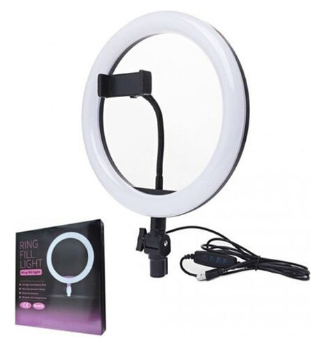 Aro De Luz Led 26cm Con Trípode Extensor Para Mesa Tik Tok 