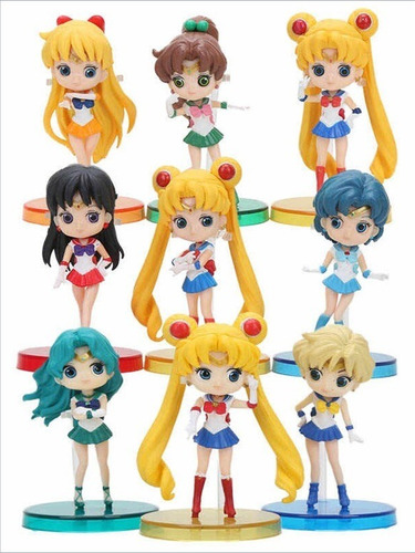Figura Muñeco Set Anime Sailor Moon Set 3 Piezas