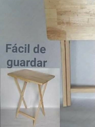 Imagen 3 de 3 de Mesa Plegable De Madera.nueva Acabado Natural, Hecho Se Mad