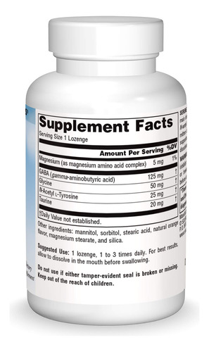 Suplemento Source Naturals Gaba Calm Orange Flavor 30 Compri