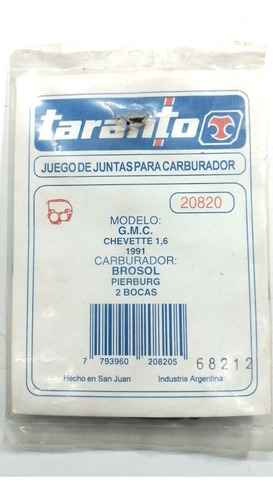 Lote Juego Juntas Carburador R12/18/vw 1.8/chevette/escort
