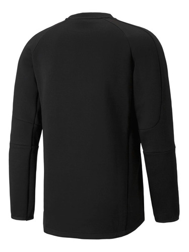 Imagen 2 de 2 de Poleron Crew Puma Evostripe Crew Negro Hombre