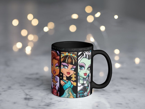 Monster High Taza Negra G1 Draculaura Frankie Cleo Laguna