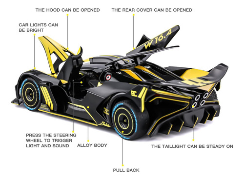Modelo De Coche De Juguete Para Bugatti Compatible Con Bugat
