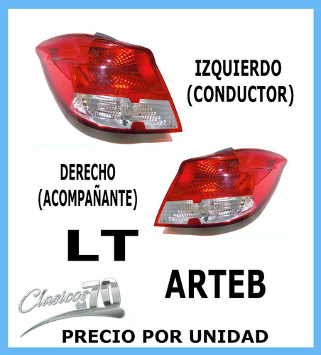 Faro Trasero Chevrolet Onix 2013 2014 2015 2016 Lt - Arteb