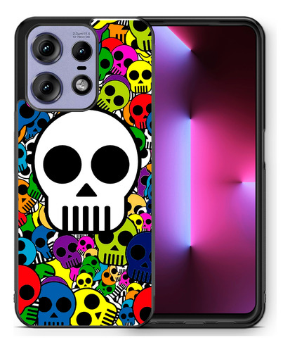 Funda Para Motorola Calaveras De Colores Collage Moto