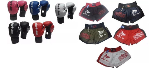 Kit Mayorista:5 Pares De Guantes De Box /kick+ 5 Short Kick 