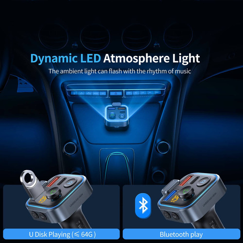 Bluetooth Receptor Autos Accesorios Autos Carga Tipo C