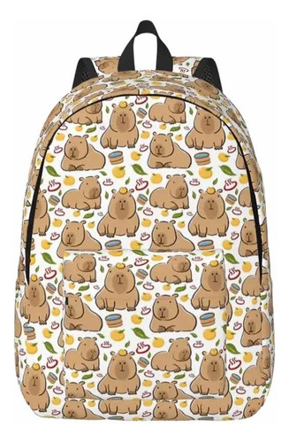 Mochila Escolar Diseño Capibara Material Grueso V2