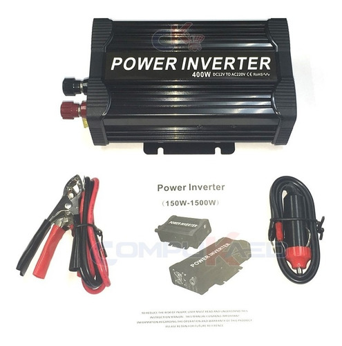 Inversor De Corriente P/auto De 12v A 220v Usb 400w Potencia