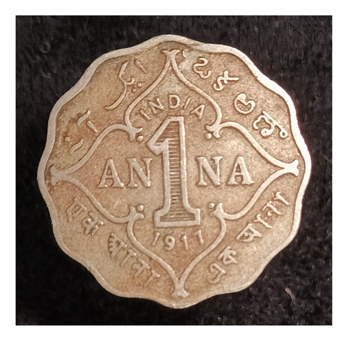 India 1 Anna 1917 Mb Km 513 Jorge V Colonia Británica