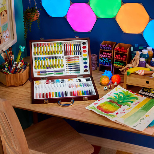 Juego De Arte De Madera Con 80 Piezas Para Niños