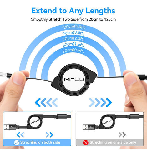 Cable De Carga Múltiple Usb Tipo C Puerto Micro Y iPhone
