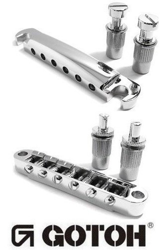 Kit Ponte Cromada Guitarra Les Paul (ponte + Cordal) - Gotoh