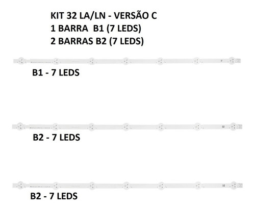 Barramento Led Compativel LG 32ln5700 - B1 B1 B2- Versão C