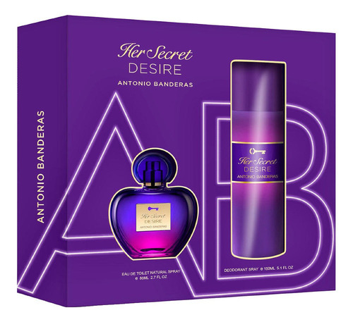 Perfume feminino Banderas Her Secret Desire Edt 80ml Set