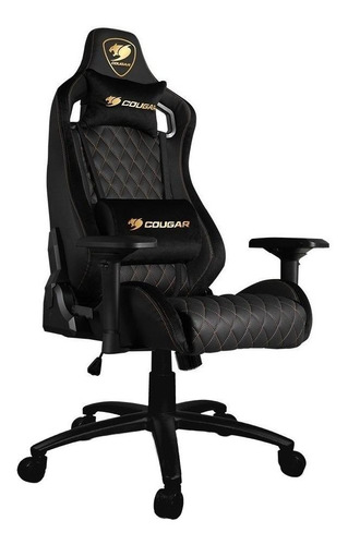 Cadeira de escritório Cougar Armor S Royal gamer ergonômica  preta com estofado de pu