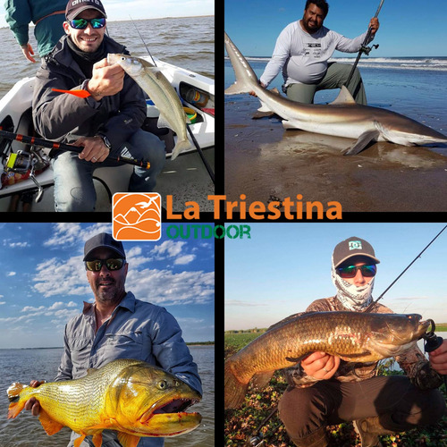 Combo Pesca Okuma Steeler Xp 5.6 2 Tramos 1.65mts Nylon Color Rosa