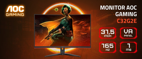 Monitor Gamer Aoc C32g2e Curvo 165hz 32