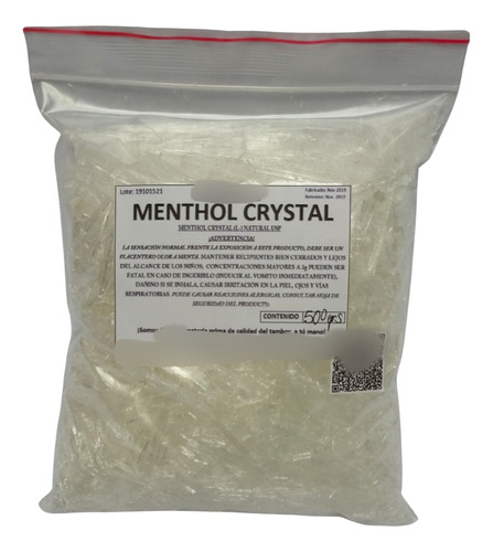 Mentol Cristal Natural 100 Gramos 
