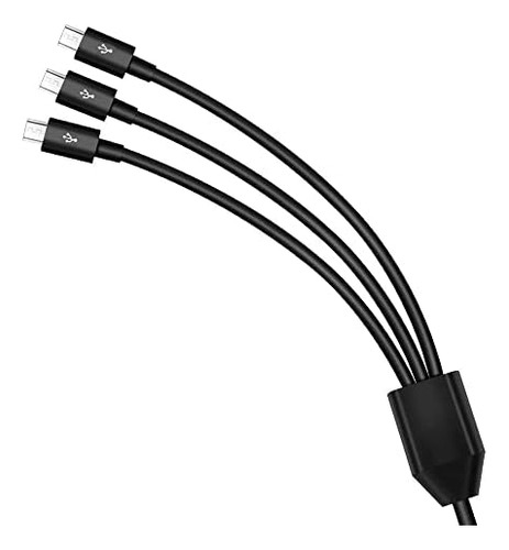 Herfair Cable Divisor Micro Usb - Cable De Carga Micro Usb 3