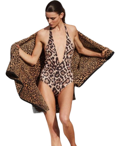 Traje De Baño Free People Importado Uk New Animal Print 