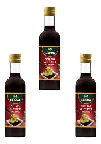 Shoyu Coco Aminos Copra 250ml Kit Com 3