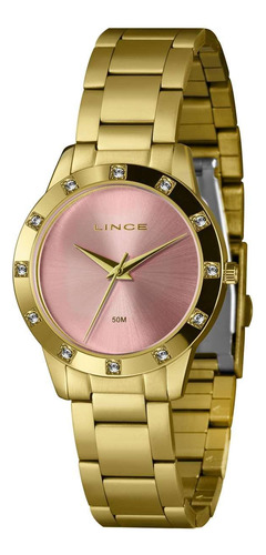 Relógio Feminino Lince Lrg4735l34 Rxkx Casual Dourado